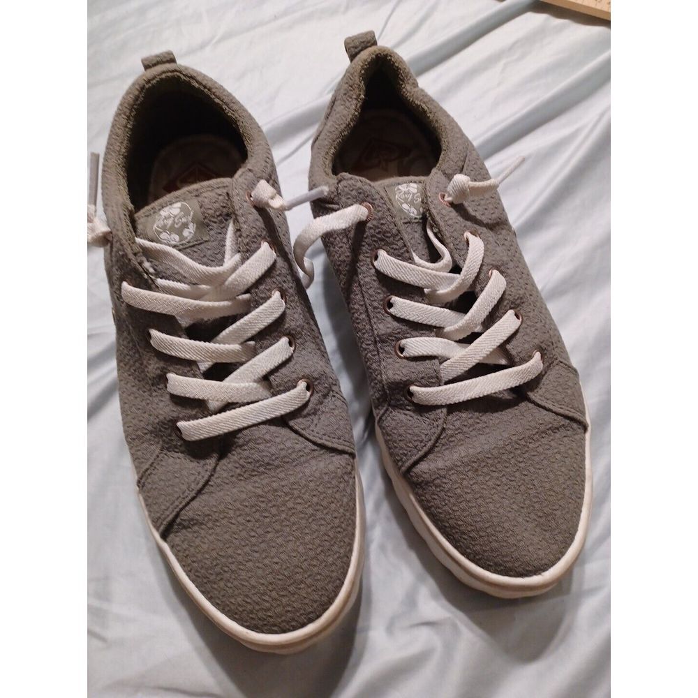 Roxy Surf Shoes Size‎ 10 Talon Sneaker Flats Comfort Lace Grey Eur 41